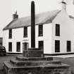 Gifford Market Cross, East Lothian.  Before Demolition