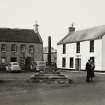 Gifford Market Cross, East Lothian.  Before Demolition