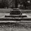 Gifford Market Cross, East Lothian.  Before Demolition