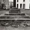 Gifford Market Cross, East Lothian.  Before Demolition