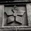 Huntly Castle.  Details - Stone Ornament (Lettering, etc)