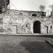 Ravenscraig Castle Survey of Platform over entrance pend-Remains of Walling at Perimeters-Interior of Vault Court & Pend