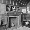 Kinlochmoidart House. Dining room, detail of fireplace.