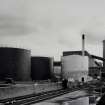 Image from photo album titled 'Braehead Oil Conversion', View of Oil Storage Tanks prior to lagging