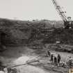 Image from photo album titled 'Hunterston B', Power Station No. H 192, No. 3 Reactor foundation: West side viewed from North Excavation of rock fault material