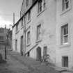 View of front elevation of 8 and 9 Water Wynd, Pittenweem, looking north.