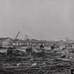 Image from photo album titled 'Longannet', Gen. Station No. 452, Main Building Foundations (viewed from East Road) pan view 1. Looking South-West