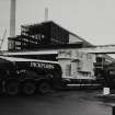 Image taken from photo album titled 'Cockenzie', Gen. Station No. 629, No. 1 Generator Transformer Arriving on Site