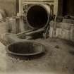 Image from photo album titled 'Stonebyres', No. 1 Foundation showing draft tube lining and end of pipe line