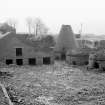 Buccleuch Brick Works, Sanquhar
View from N showing NNW front of drying shed and partially demolished kilns