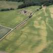 Aerial view of Stracathro Roman Camp and Fort, near Brechin, Angus, looking NE.