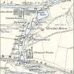 Illustration showing the flight of locks and associated basins which linked the Union Canal to the Forth and Clyde Canal 