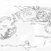 Scanned image of natural feature sketch, Scotland's Rock Art Project, Carlin Crags 1 and 2, East Renfrewshire