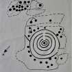 Scanned image of rock art panel sketch, from Scotland’s Rock Art Project, High Banks 3, Dumfries and Galloway
