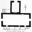Publication drawing; plan of Church, Voe