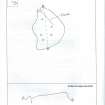 Scanned image of rock art panel sketch, Scotland's Rock Art Project, Druim Mor 8, Highland