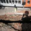 Watching brief photograph, Direction facing N, S facing section of trench, Yardheads and Cables Wynd, Leith