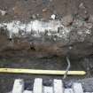 Watching brief photograph, Direction facing S, N facing section of trench, Yardheads and Cables Wynd, Leith