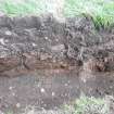 Watching brief photograph, Direction facing S, N facing section of trench, Yardheads and Cables Wynd, Leith