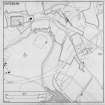 Inveresk Roman fort, temporary camps, and aqueduct channel.
Plan.
Signed: 'J.K.St.J. mens. delt. D.R.W.'