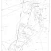 Digital image of drawing showing plan of mining remains at Upper Wellwood.