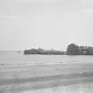 Distant view of harbour and warehouses, North Berwick, from SW.