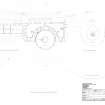 HES survey drawing: plan of WWII Gun House and Shelter, WWI Gun Emplacement