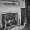 Interior.
View of fireplace in dining room.