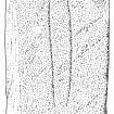 Scanned ink drawing of Dundurn cross slab