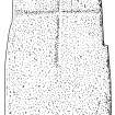 Scanned ink drawing of Fortingall 5 cross slab