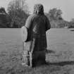 General view of figure of Falstaff in the grounds at Torrance House, East Kilbride.