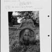 Notes and photographs relating to gravestones in Carrington Old Churchyard, Edinburgh, Midlothian.
