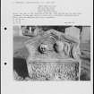 Notes and photographs relating to gravestones in Crichton Churchyard, Edinburgh, Midlothian.
