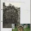 Photographs and research notes relating to graveyard monuments in Glasserton Churchyard, Wigtownshire. 
