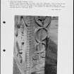 Photographs and research notes relating to graveyard monuments in Peebles Churchyard, Peeblesshire. 

