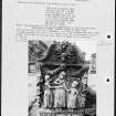 Photographs and research notes relating to graveyard monuments in Stobo Churchyard, Peeblesshire. 
