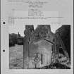 Photographs and research notes relating to graveyard monuments in Cumbernauld Parish Churchyard, Lanarkshire. 
