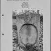 Photographs and research notes relating to graveyard monuments in Cadder Churchyard, Lanarkshire. 
