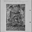 Photographs and research notes relating to graveyard monuments in Carmunnock Churchyard, Lanarkshire. 
