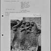 Photographs and research notes relating to graveyard monuments in Lamington Churchyard, Lanarkshire. 
