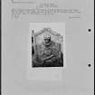 Photographs and research notes relating to graveyard monuments in St Kentigerns Churchyard, Lanarkshire. 

