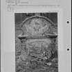 Photographs and research notes relating to graveyard monuments in Stonehouse Churchyard, Lanarkshire. 
