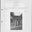 Photographs and research notes relating to graveyard monuments in Foulden Churchyard, Berwickshire.
