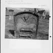 Photographs and research notes relating to graveyard monuments in Lauder Churchyard, Berwickshire.
