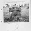 Photographs and research notes relating to graveyard monuments in Preston Churchyard, Berwickshire.