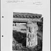 Photographs and research notes relating to graveyard monuments in St Cuthberts Churchyard, Kirkcudbrightshire. 
									