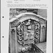 Photographs and research notes relating to graveyard monuments in Minnegaff Churchyard, Kirkcudbrightshire. 
									