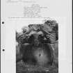 Photographs and research notes relating to graveyard monuments in Bolton Churchyard, East Lothian. 
