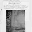 Photographs and research notes relating to graveyard monuments in Keith Marischal Old Burial Ground, East Lothian. 
