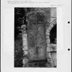 Photographs and research notes relating to graveyard monuments in Tyninghame Old Parish Churchyard, East Lothian. 
